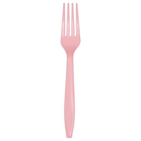 Touch Of Color Classic Pink Plastic Forks, 7", 288PK 010468